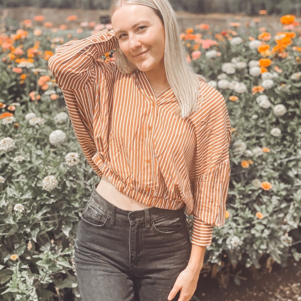Cinnamon Stripe Blouse